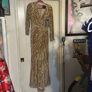 Gold sequin gown
